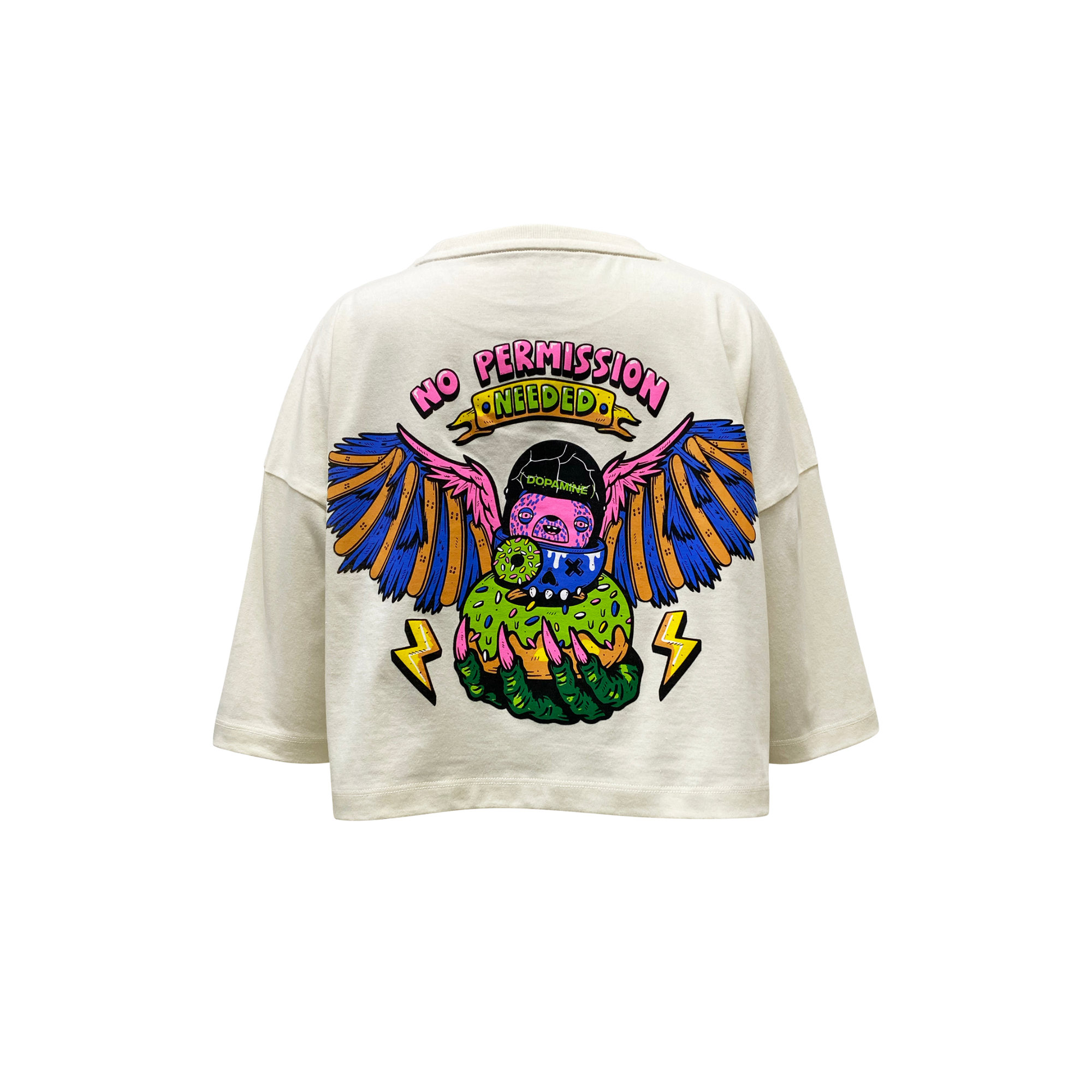 Kickflip 'No Permission Needed' Cropped T