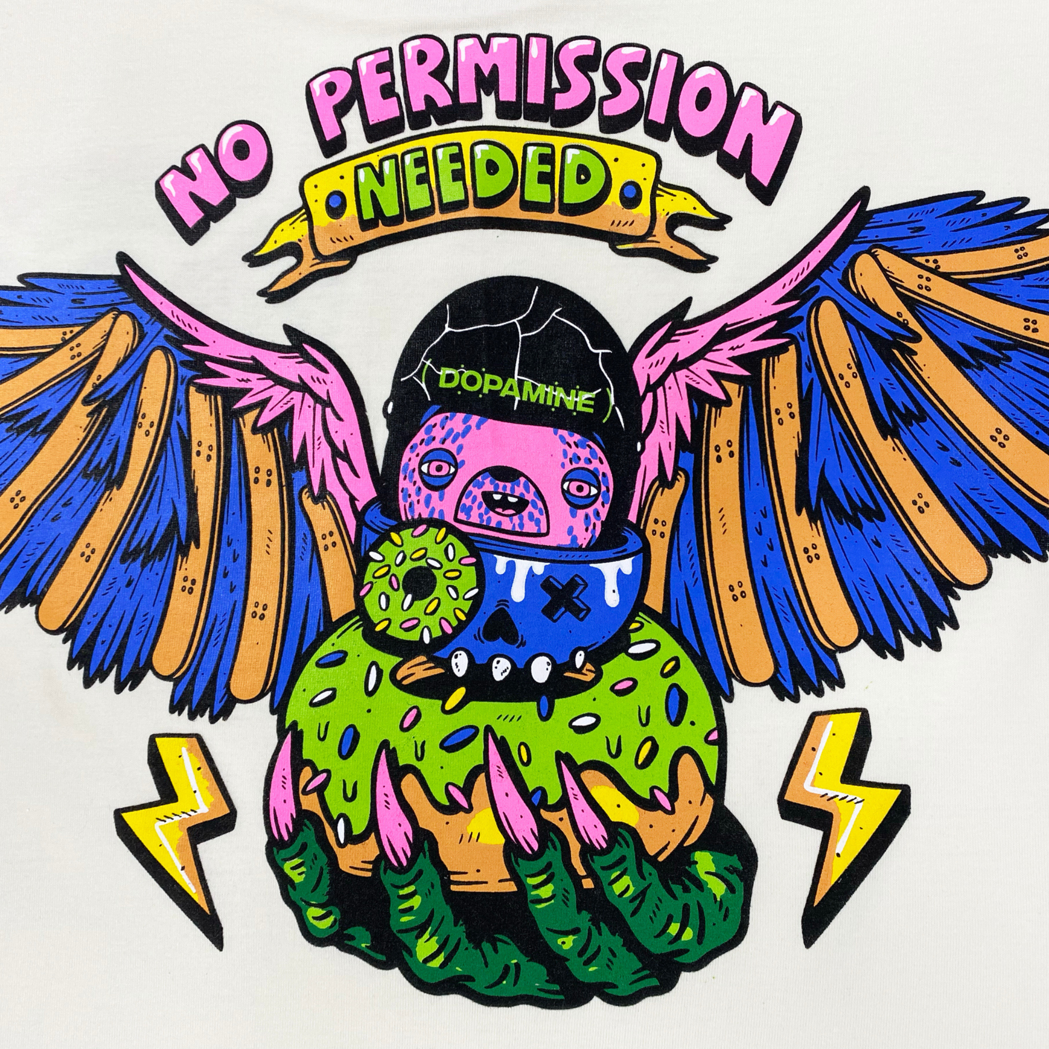 Kickflip 'No Permission Needed' Cropped T